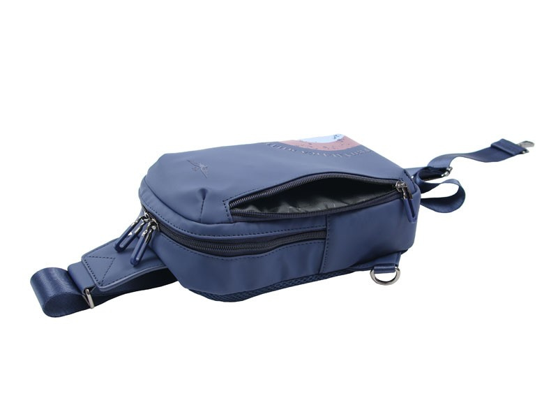 Plecak na jedno ramię z tkaniny unisex Aeronautica Militare Runway crossbody niebieski - cecha produktu