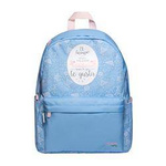 Plecak z poliestru unisex Amelie Classic szkolny mały niebiesko-różowy