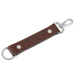 Brelok ze skóry naturalnej z grawerem B5 brąz