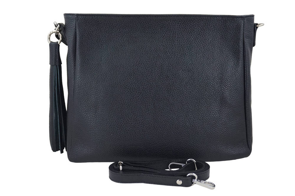 Torebka ze skóry naturalnej damska Barberini's 972-1 shopper A4 czarna - cecha produktu