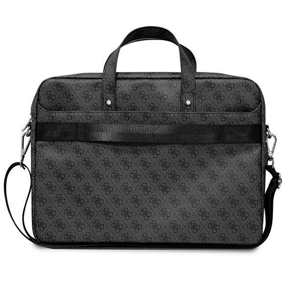 Torba z eko skóry damska Guess Saffiano 4G Triangle na laptop 16 czarna - cecha produktu