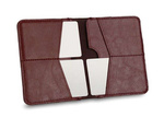 Skórzany męski portfel slimwallet bordowy SLIM SOLIER SW10