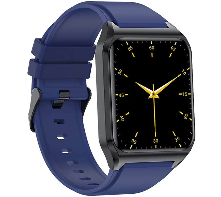 Niebiesko-czarny smartwatch unisex Rubicon RNCE89 - pod kątem z drugiej strony