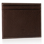 Skórzane etui na dokumenty i banknoty brązowe slim wallet Peterson PTN CAW22722 TM