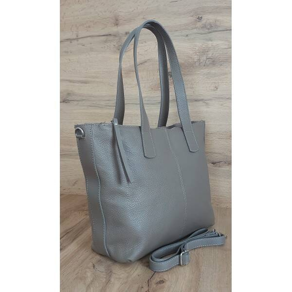 Torebka skórzana damska Vera Pelle WA554T shopper bag A4 beżowa - cecha produktu