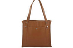 Torebka ze skóry naturalnej damska Barberini's 914-12 shopper A4 camel jasnobrązowa