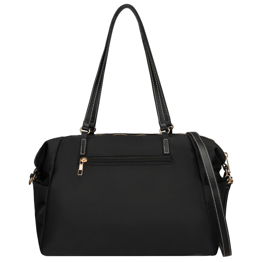 Torebka z poliestru damska Peterson JK6-04 listonoszka crossbody średnia czarna - stylizacja i zastosowanie