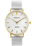Zegarek damski elegancki Perfect F352-06 złoto-srebrny