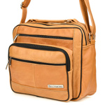 Torba męska skórzana do pracy listonoszka Beltimore F72 camel brąz