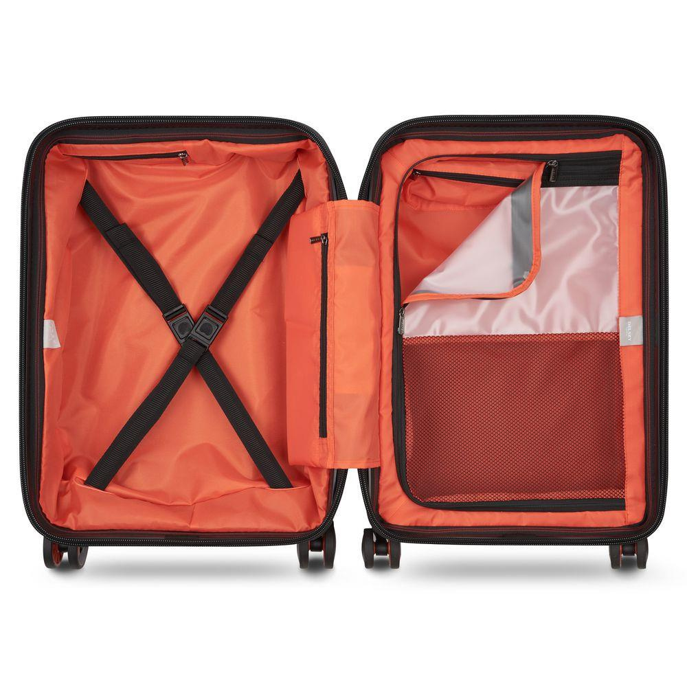 Walizka kabinowa twarda unisex Delsey Cactus 55 cm biało niebieska - wnętrze i organizacja przestrzeni