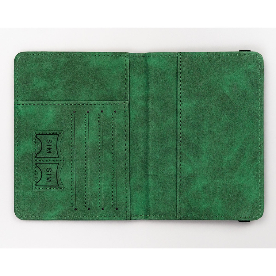 Przegródki na karty w zielonym etui Peterson EP-01