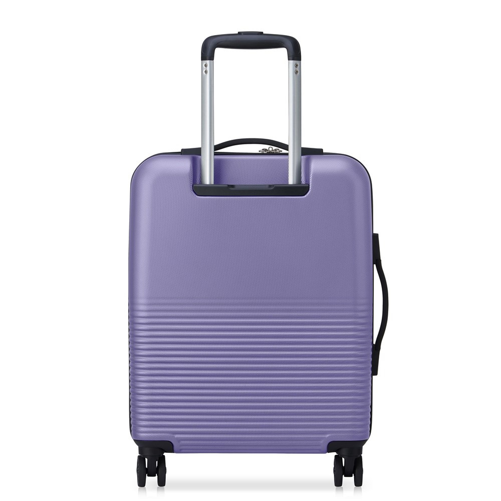 Walizka kabinowa z poliwęglanu unisex Delsey Marina mała 55 cm lawendowa - ergonomiczna rączka i kółka
