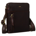 Listonoszka męska skórzana crossbody Peterson 1902-OPU mała brązowa