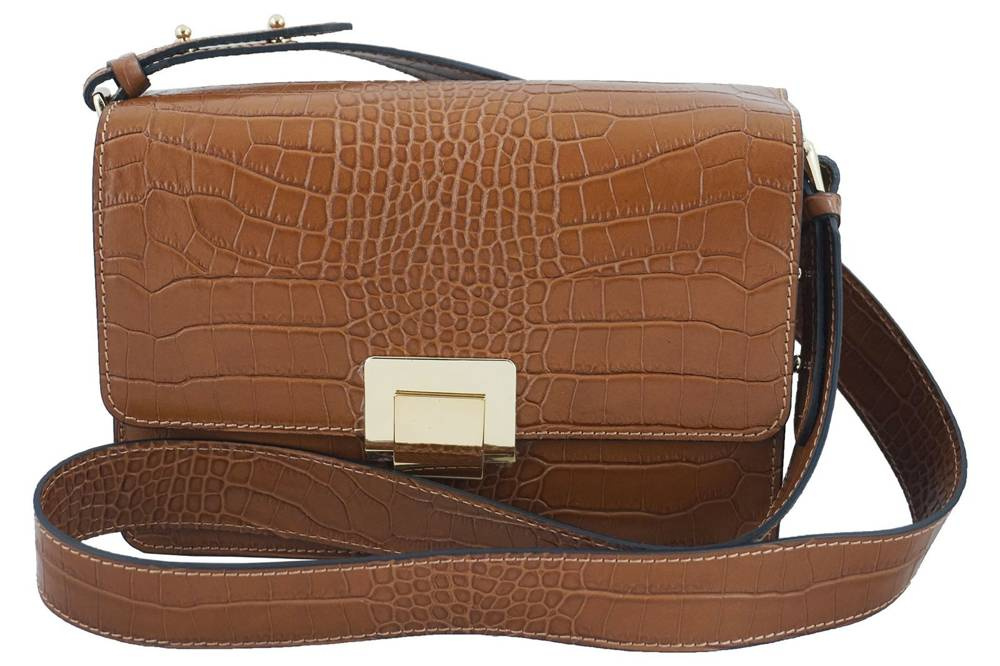 Torebka ze skóry naturalnej damska Barberini's 747-12 listonoszka croco mała camel - cecha produktu