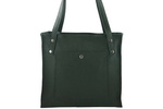 Torebka ze skóry naturalnej damska Barberini's 914-42 shopper A4 ciemnozielona