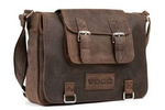 Torba skórzana unisex VOOC RDW1 na ramię miejska A4 brązowa