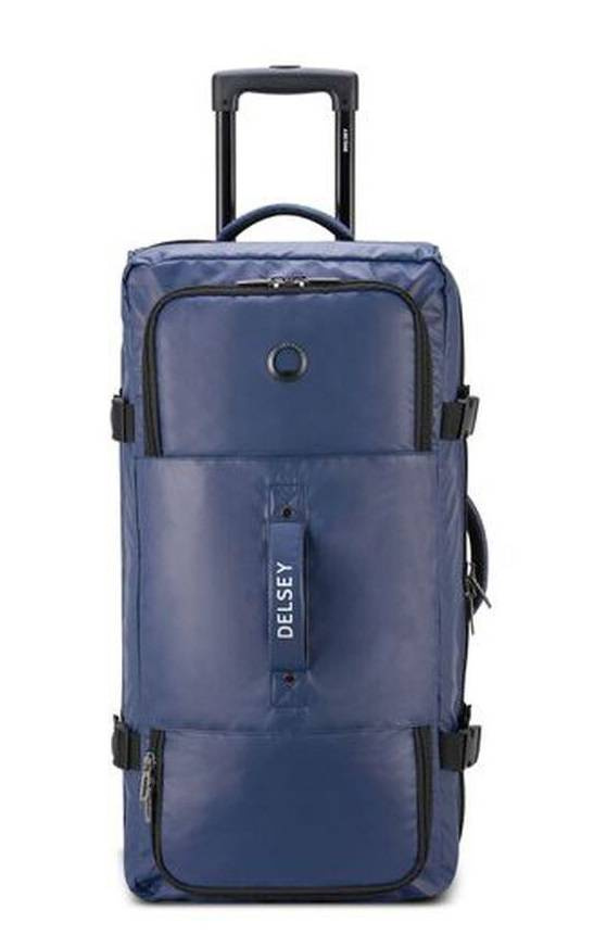 Torba podróżna materiałowa unisex Delsey Raspail na kółkach duża niebieska - widok ogólny produktu