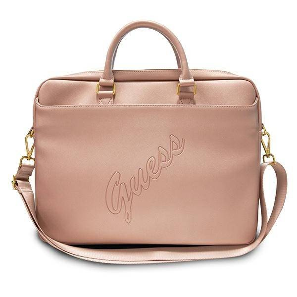 Torba ze skóry ekologicznej damska Guess GUCB15PUSASPI na laptopa A4 różowa - cecha produktu