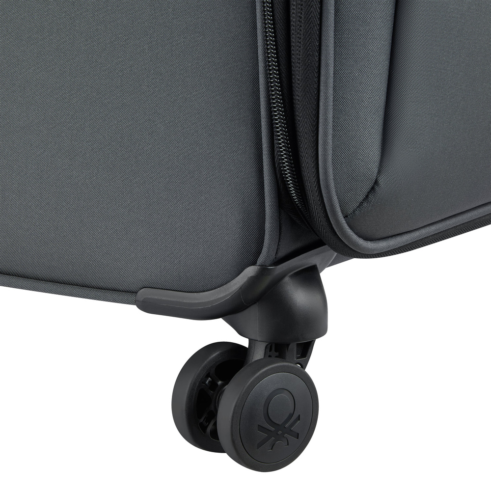 Walizka materiałowa unisex Delsey Benetton UCB Softside duża na 4 kółkach czarna - cecha produktu