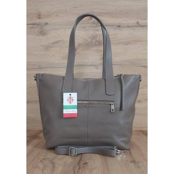 Torebka skórzana damska Vera Pelle WA554T shopper bag A4 beżowa - cecha produktu