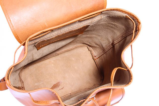 Plecak skórzany unisex z juchtowej skóry VOOC P38 vintage duży brązowy - cecha produktu