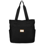 Torebka damska shopper z tkaniny Rovicky R-TZ-01 czarna