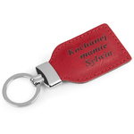Brelok ze skóry naturalnej unisex B3 z grawerem personalizowany czerwony
