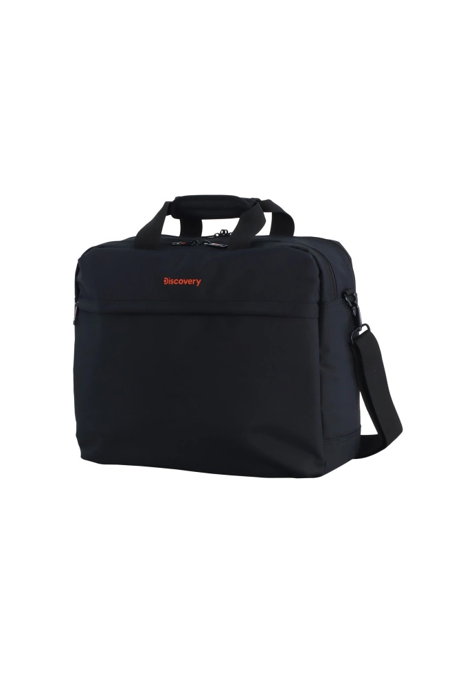 Torba na ramię z poliestru unisex Discovery D01208.06 na laptopa czarna - cecha produktu