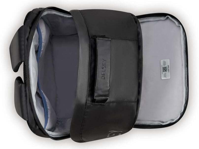 Plecak materiałowy unisex Delsey Egoa miejski na laptop 15,6 cala czarny - cecha produktu