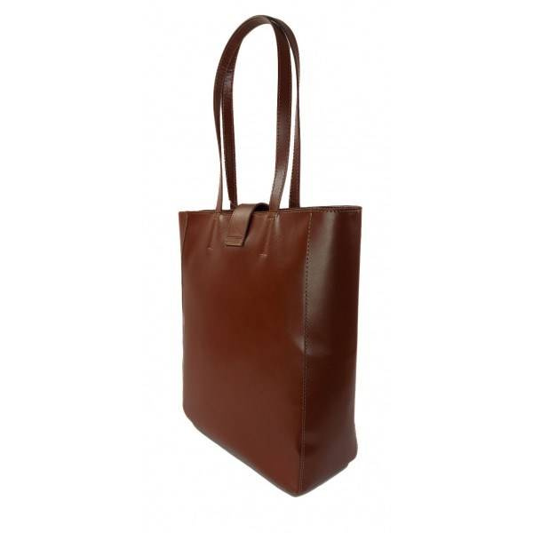 Torebka skórzana damska Vera Pelle SBKB11M shopper bag XXL A4 brązowa - cecha produktu