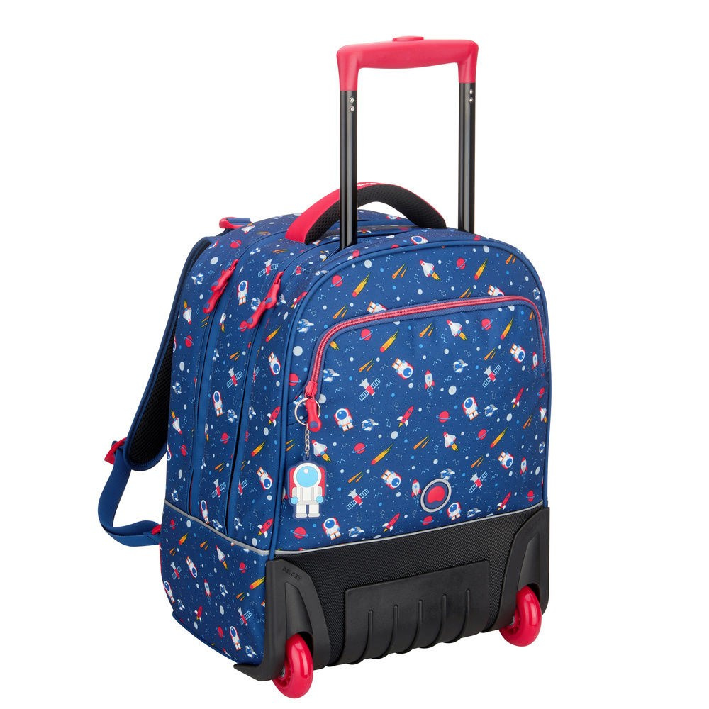 Plecak szkolny z poliestru unisex Delsey Back To School na kółkach granatowy - cecha produktu