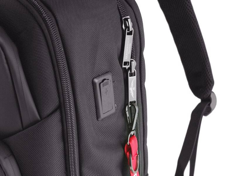 Plecak z tkaniny unisex Aeronautica Militare AM-524 duży szary - cecha produktu
