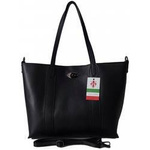 Torebka skórzana damska Vera Pelle SB755N shopper bag A4 czarna