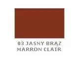Krem do renowacji do skór gładkich Saphir jasnobrązowy - próbnik koloru z podpisem 03 Jasny brąz / Marron clair