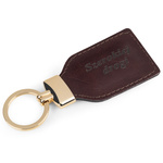 Brelok ze skóry naturalnej z grawerem B4 bordo