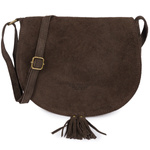 Listonoszka damska zamszowa Beltimore B66 ciemnobrązowa