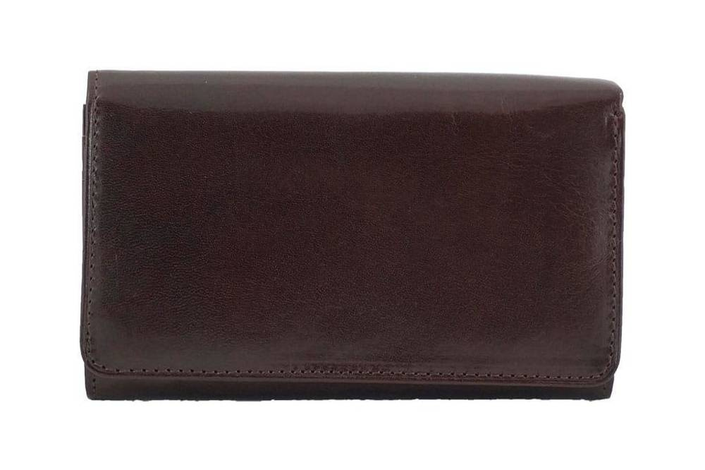 Portfel ze skóry licowej damski Barberini's 8141-11 na bigiel ciemnobrązowy - cecha produktu