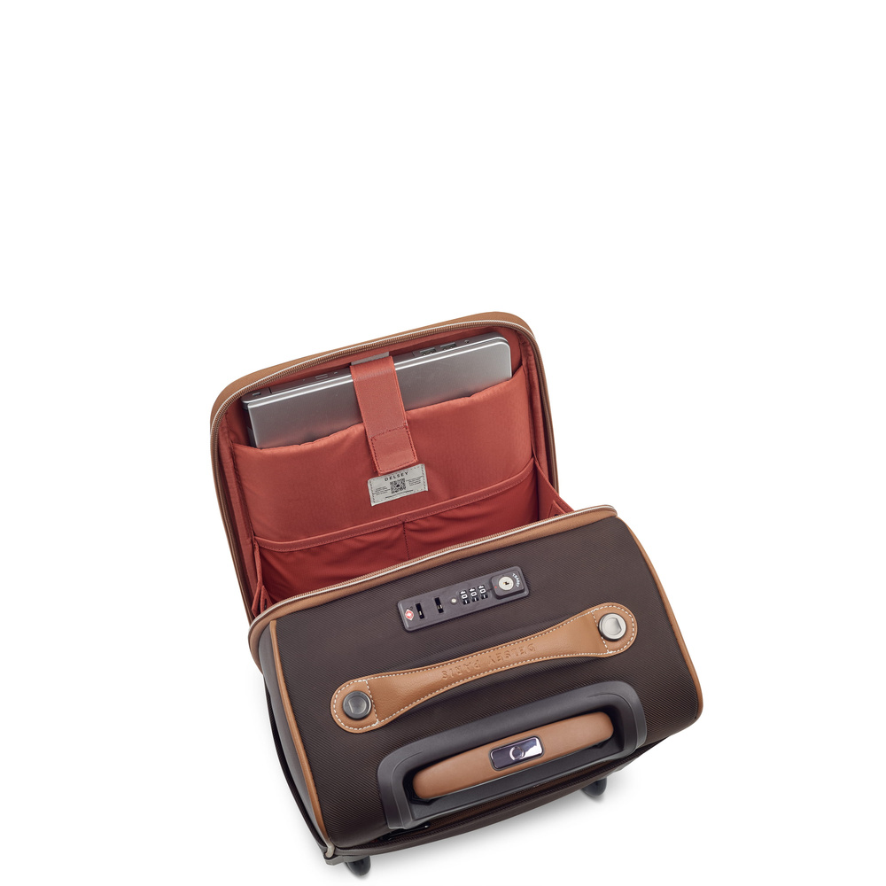 Walizka z poliestru unisex DELSEY Chatelet Air 2.0 trolley kabinowa brązowa - cecha produktu