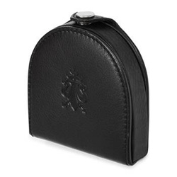 Skórzana podkówka mała banknotówka czarna - Albatros G99