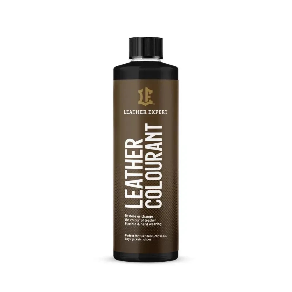 Farba do skóry Leather Expert szara - butelka Leather Colourant 250 ml z przodu