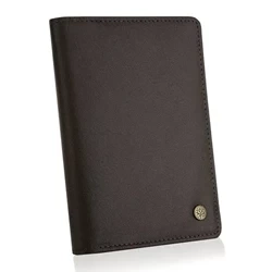 Skórzany portfel męski slim wallet brązowy - Betlewski 1010170-DARKBR