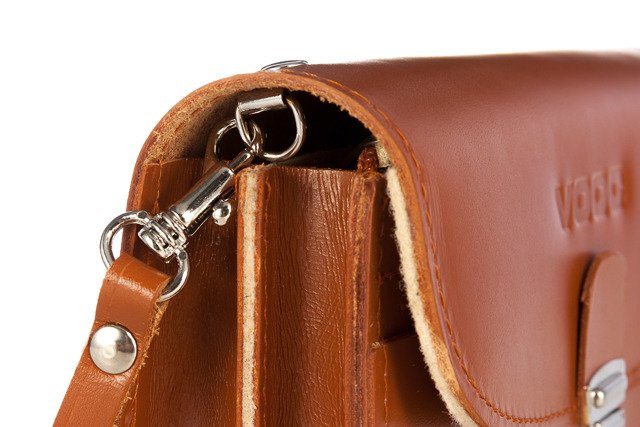 Saszetka skórzana męska VOOC P111 nerka do paska vintage juchtowa koniakowa - cecha produktu