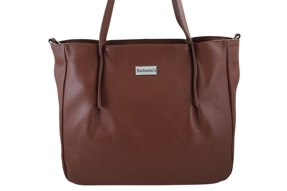 Torebka ze skóry naturalnej damska Barberini's 995-6 shopper A4 brązowa - cecha produktu
