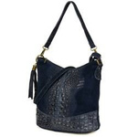 Torebka damska hobo zamszowa Beltimore W13 granatowa