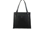 Torebka ze skóry naturalnej damska Barberini's 914-1 shopper A4 czarna