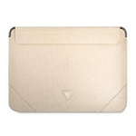 Etui na laptopa ze skóry ekologicznej unisex Guess GUCS14PSATLE sleeve 13/14 beżowe