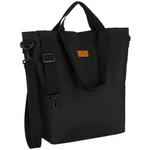 Torebka damska shopper z poliestru Peterson TZ15605 czarna