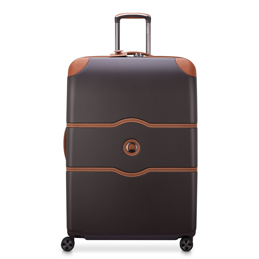 Walizka podróżna twarda unisex Delsey Chatelet Air 2.0 duża brązowa - elegancki design i twarda skorupa
