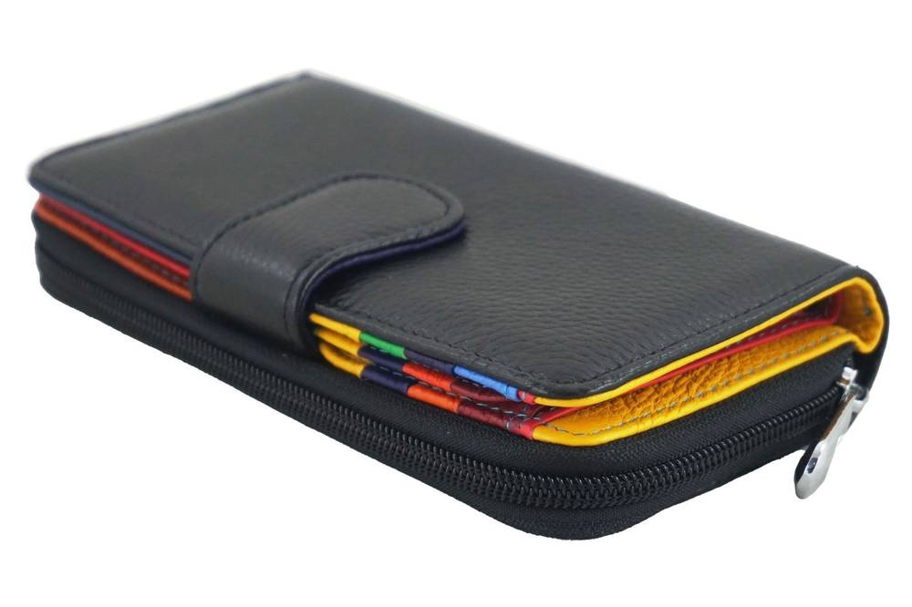 Portfel ze skóry naturalnej damski Barberini's D-116-1 na zamek czarny - cecha produktu