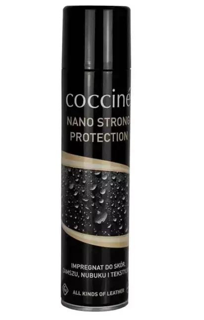 Impregnat wodoodporny do skóry i tekstyliów Coccine - opakowanie aerozolu Nano Strong Protection z przodu